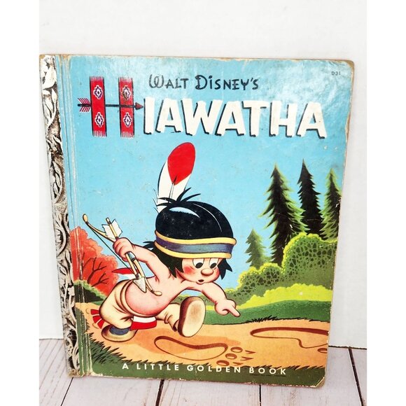 Walt Disney's Hiawatha, A Little Golden Book, First Edition, 1953, Vintage Kids - Picture 1 of 8